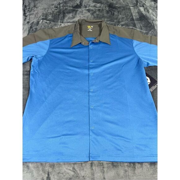 Mountain hardware men’s‎ short sleeve casual button-down shirts, glue size L nwt - Picture 1 of 9